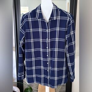 JACHS GIRLFRIEND Collection Blue Flannel Shirt
